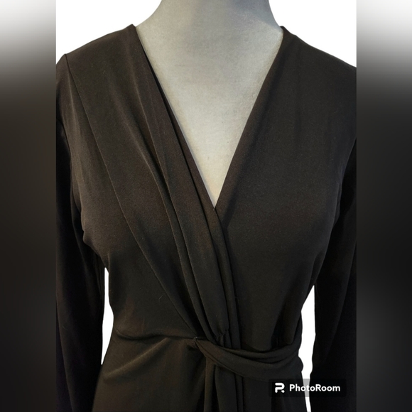 Michael Kors Black Dress with Wrap Front - Picture 3 of 6